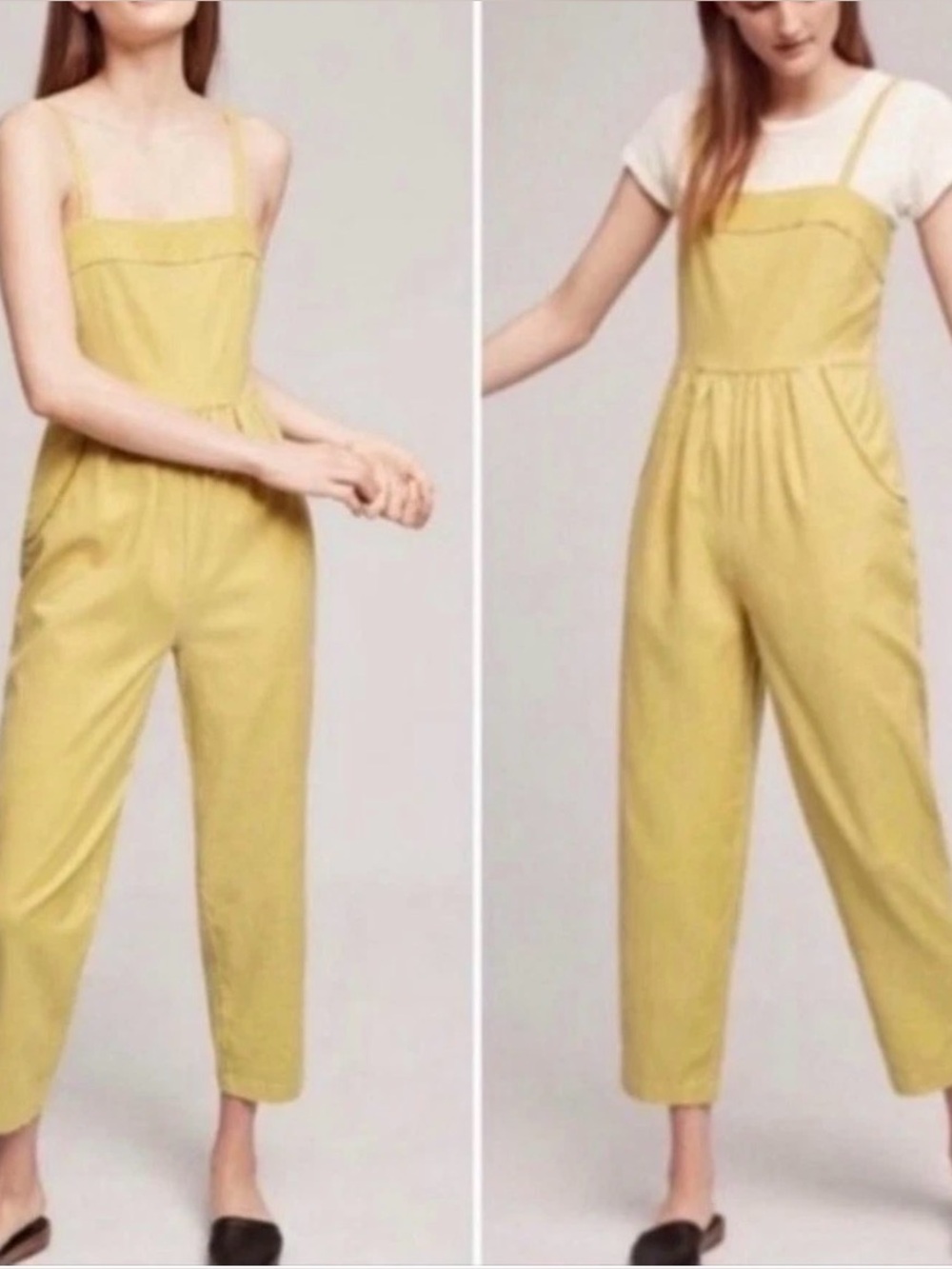 Anthropologie Yellow Jumpsuit